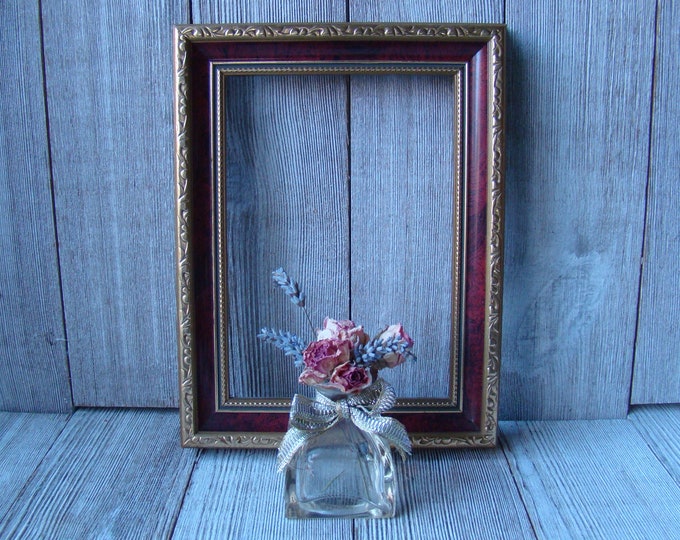 Ornate Vintage 5 X 7 Red and Gold Frame Etsy