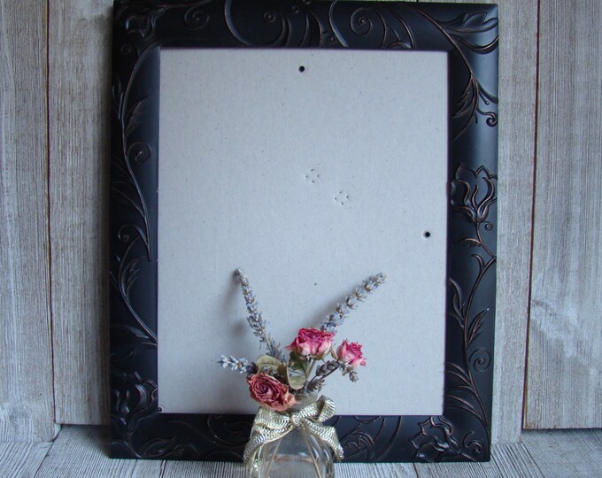 Ornate 8 X 10 Bronze Floral Frame Etsy