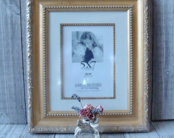 Ornate 8 X 10 Gold Frame With Gold Beading Matted for 5 X 7 Photo Etsy