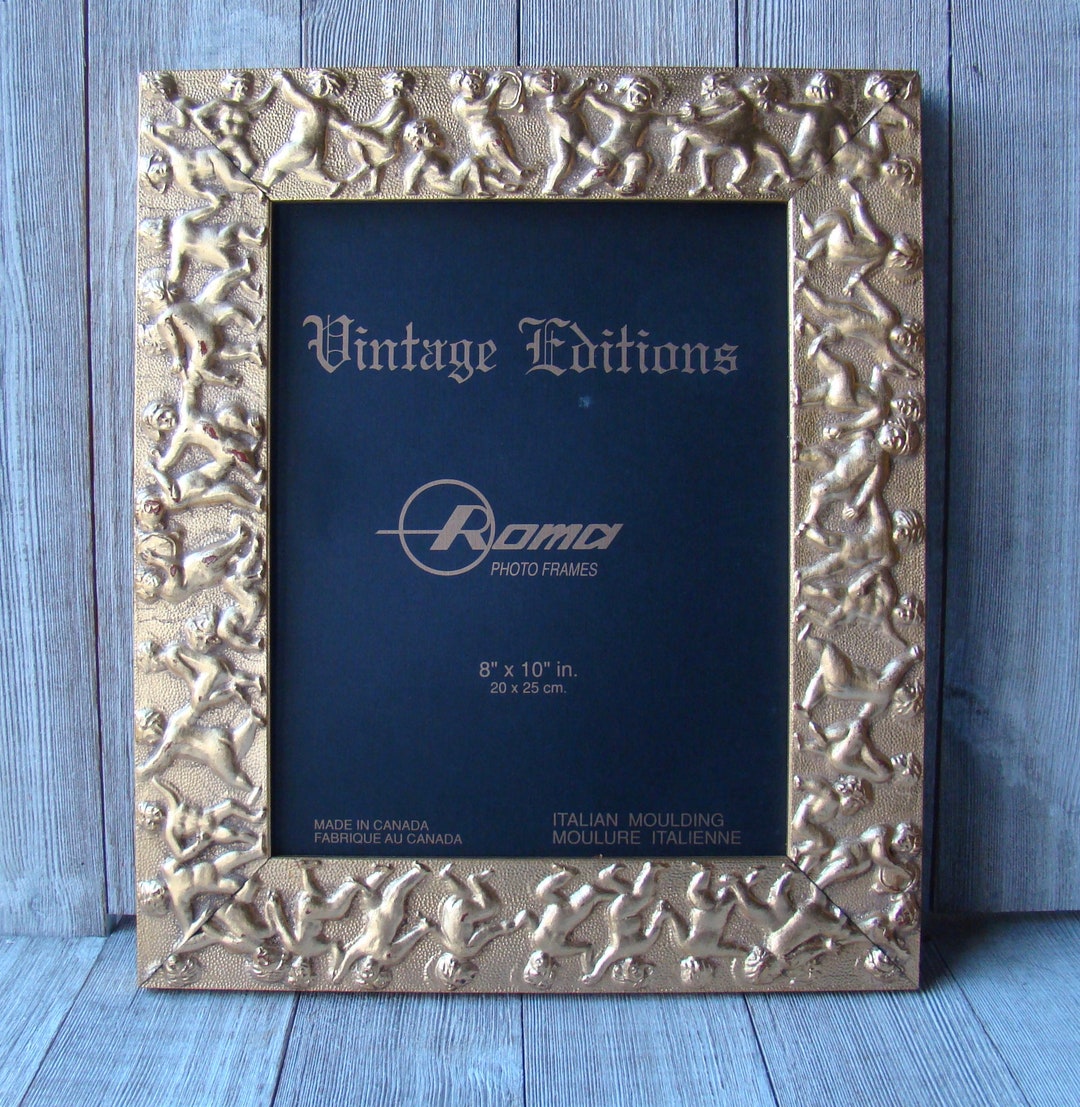 Ornate 8 X 10 Gold Leaf Cherub Frame Etsy