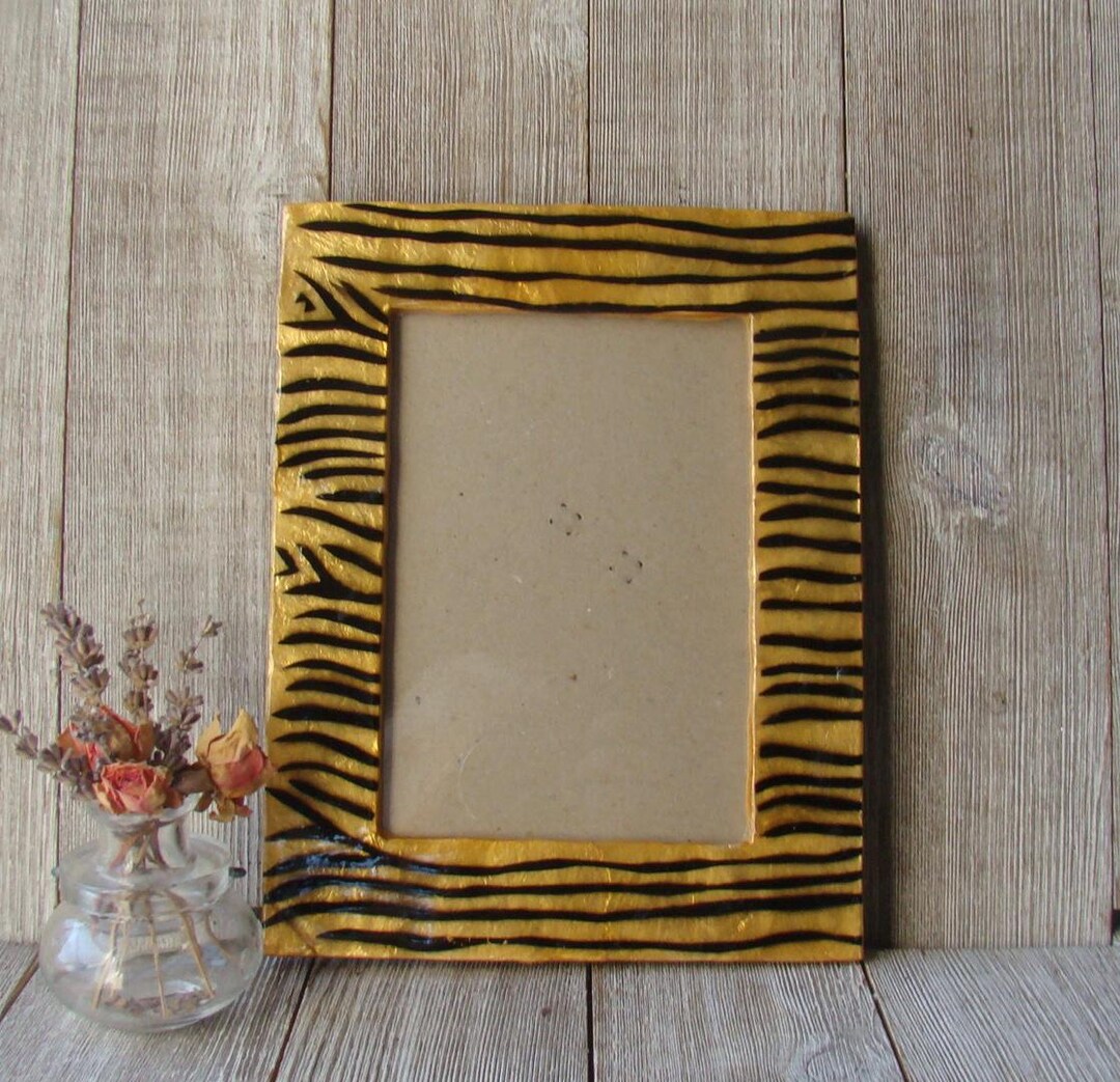 Gold Shell Picture Frame 5 X 7 Gold and Black Laminated Capiz Shell Picture Frame - Etsy