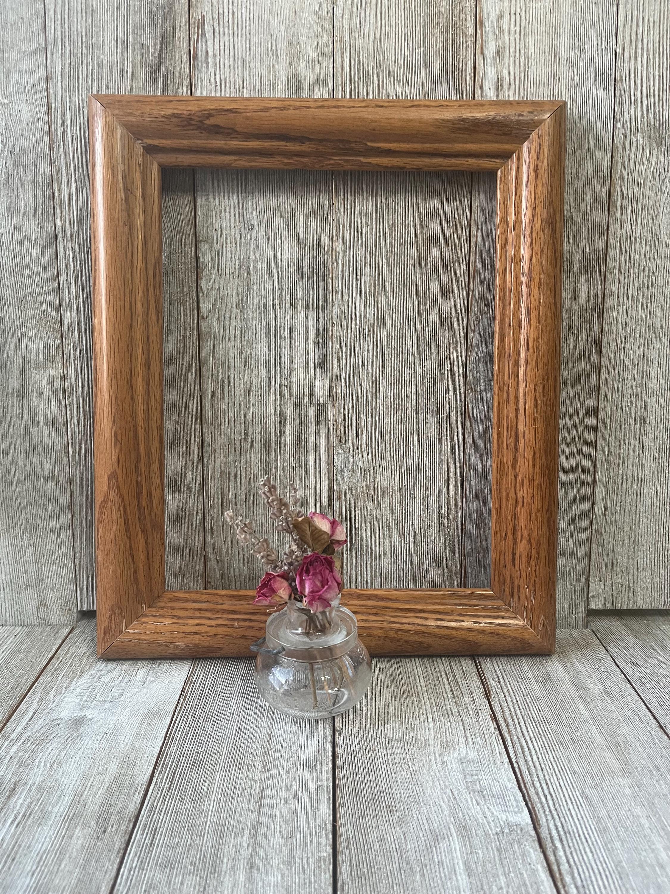 8 X 10 Solid Oak Vintage Wood Picture Frame - Etsy