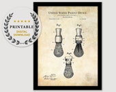 1924 Shaving Brush Patent DIGITAL DOWNLOAD Bathroom decor, Bathroom print, Patent print, Shaving art print, Barbershop print, Gift for dad