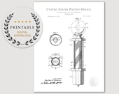 1916 Barber-Pole Patent DIGITAL DOWNLOAD Barbershop art, Antique barber 39 s pole, Laundry room decor, Barbershop decor, Bathroom decor