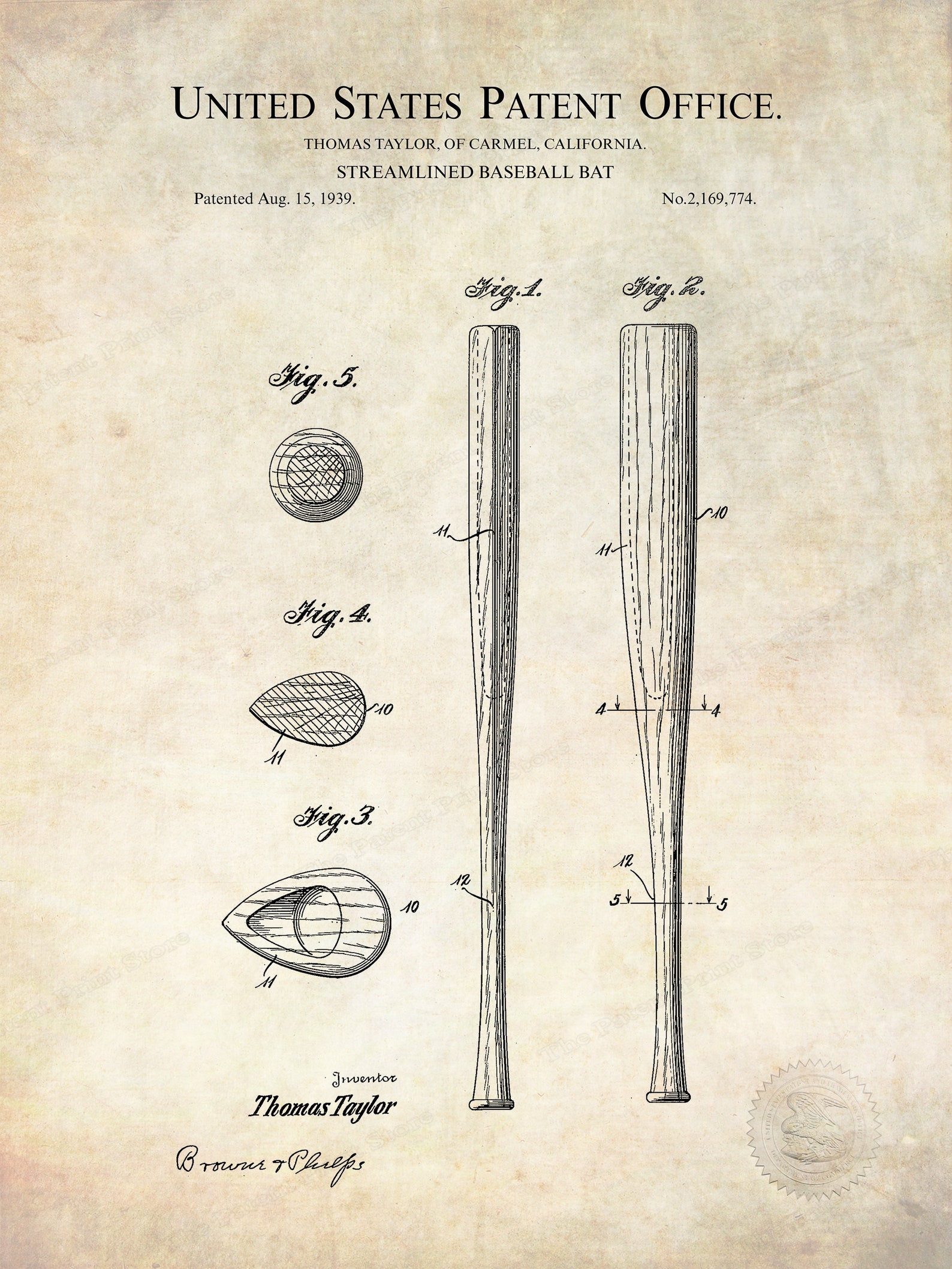 Vintage Baseball Patents PRINTABLE DIGITAL DOWNLOAD Etsy