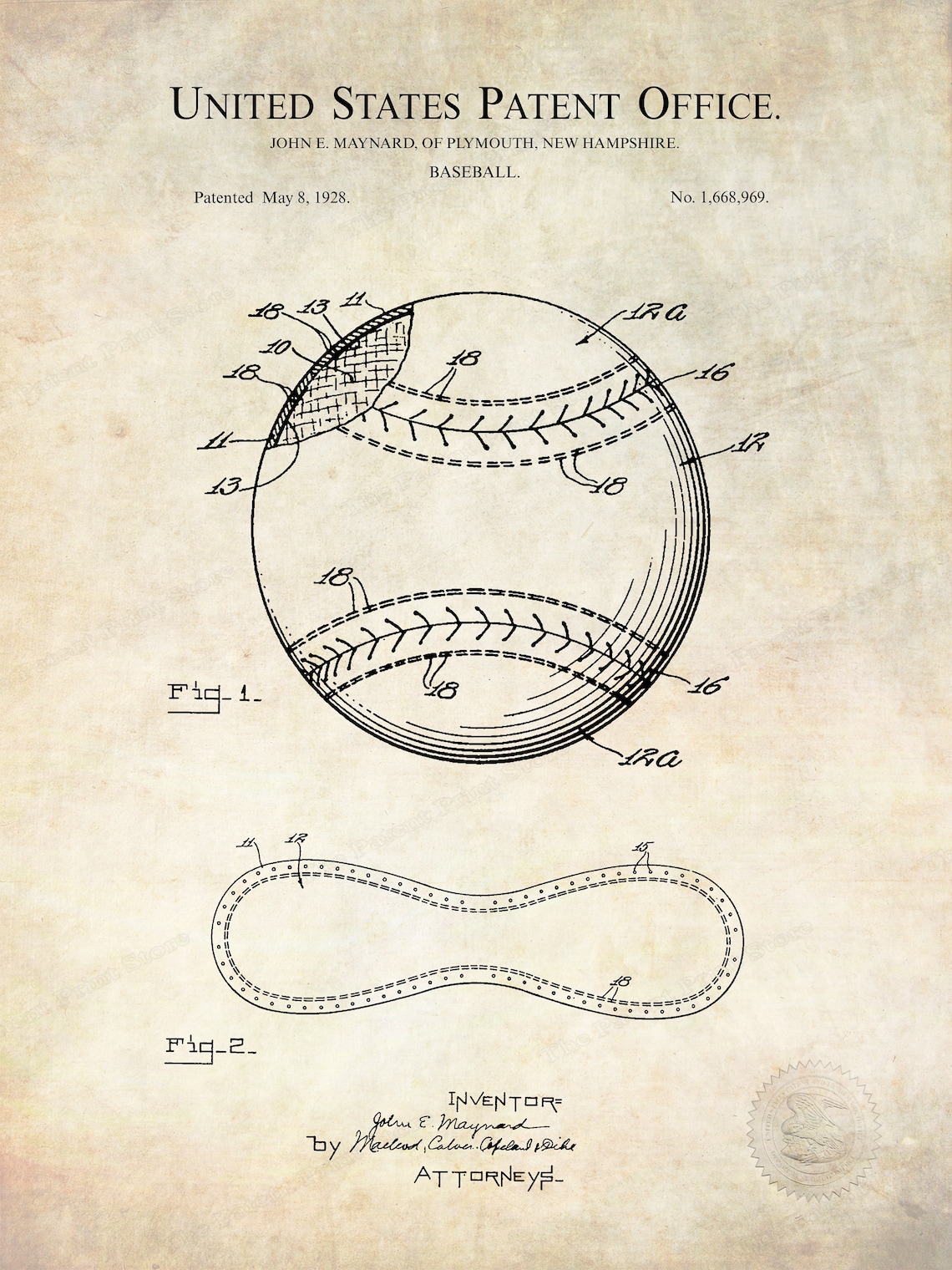 Vintage Baseball Patents PRINTABLE DIGITAL DOWNLOAD Etsy