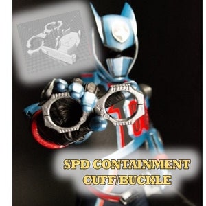 DIGITAL SPD Functional Containment Cuffs Buckle Dekaranger STL for 3D Print