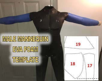 EVA Foam Male Mannequin Template