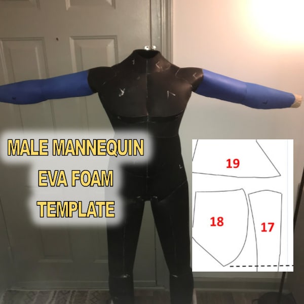 EVA Foam Male Mannequin Template