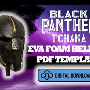 ブラックパンサー - T'Chaka EVA フォーム コスプレ ヘルメット PDF テンプレート