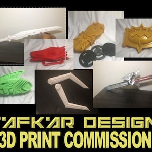3D Print Commission for TAFKAR Design Files ONLY. *Read description*