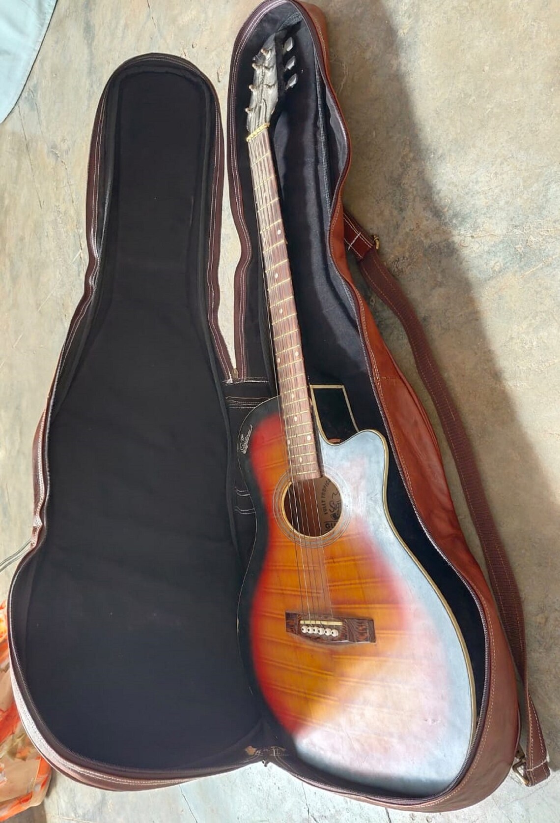 Sac de guitare en cuir personnalisé 42 Pouces Big Pockets Etsy