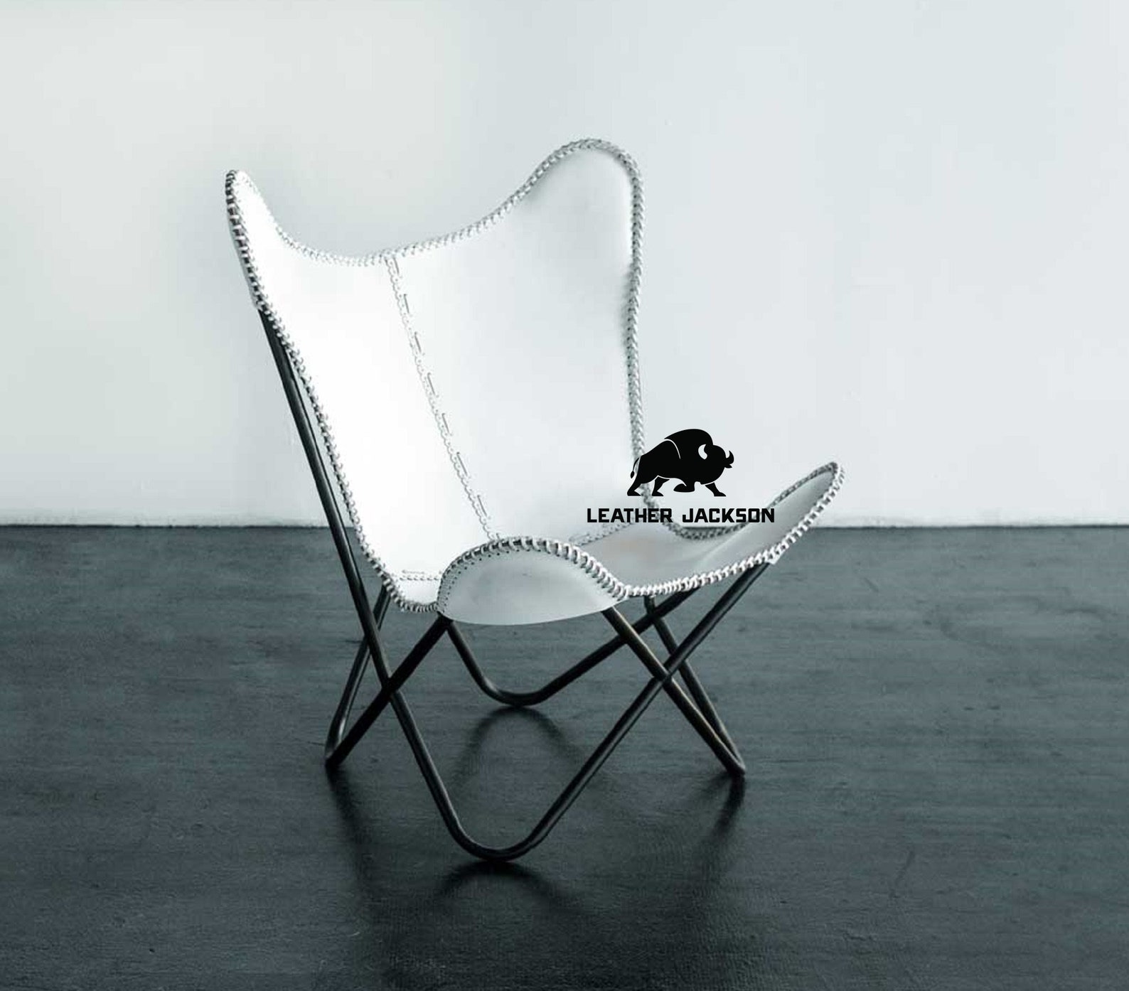 Living Room Chairs CoverButterfly Leather Chair White Etsy