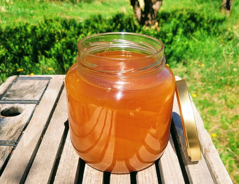100% Pure Raw Honey In Glass 5 lbs image 2