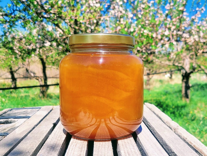 100% Pure Raw Honey In Glass 5 lbs image 1