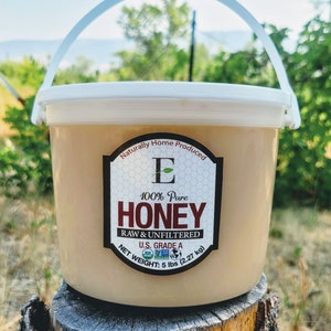 Organic Creamed Raw Honey - 5 lbs