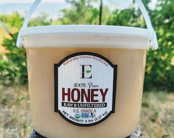 Organic Creamed Raw Honey - 5 lbs