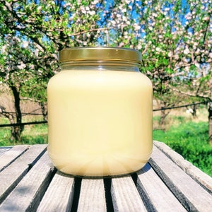 Creamed Raw Honey in Glass- 5 lbs
