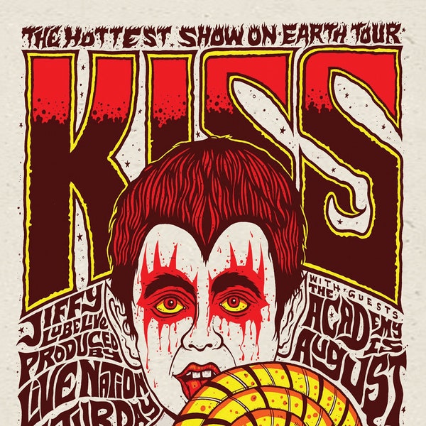 KISS Re-Print Vintage Concert Poster