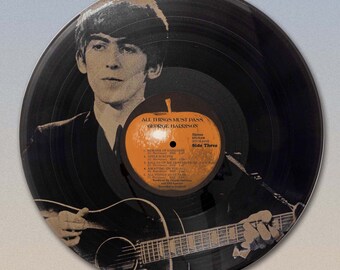 George Harrison All Thing Must Pass Laser Etched Record Wall Art.