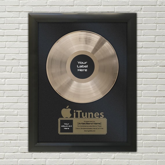 Long Itunes or Record Award and Made Spotify Custom Playing Gold 12 Etsy - Displays Platinum