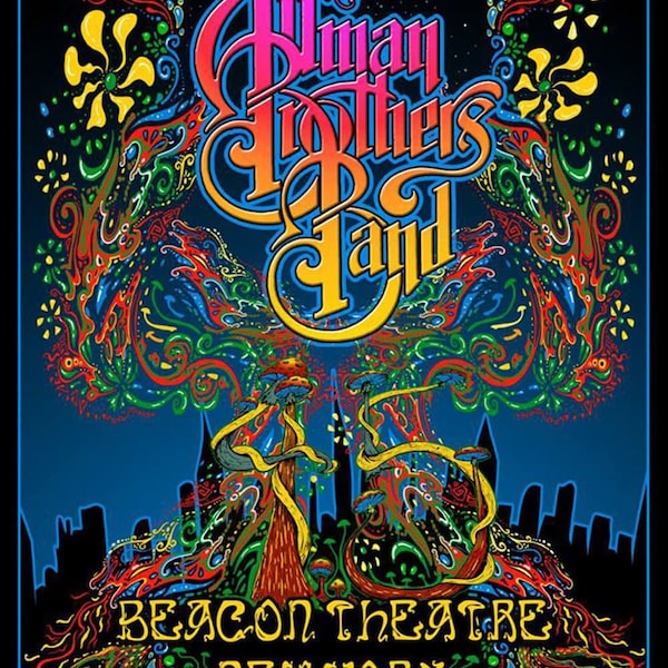 Allman Brothers Band Re-Print Vintage Concert Poster