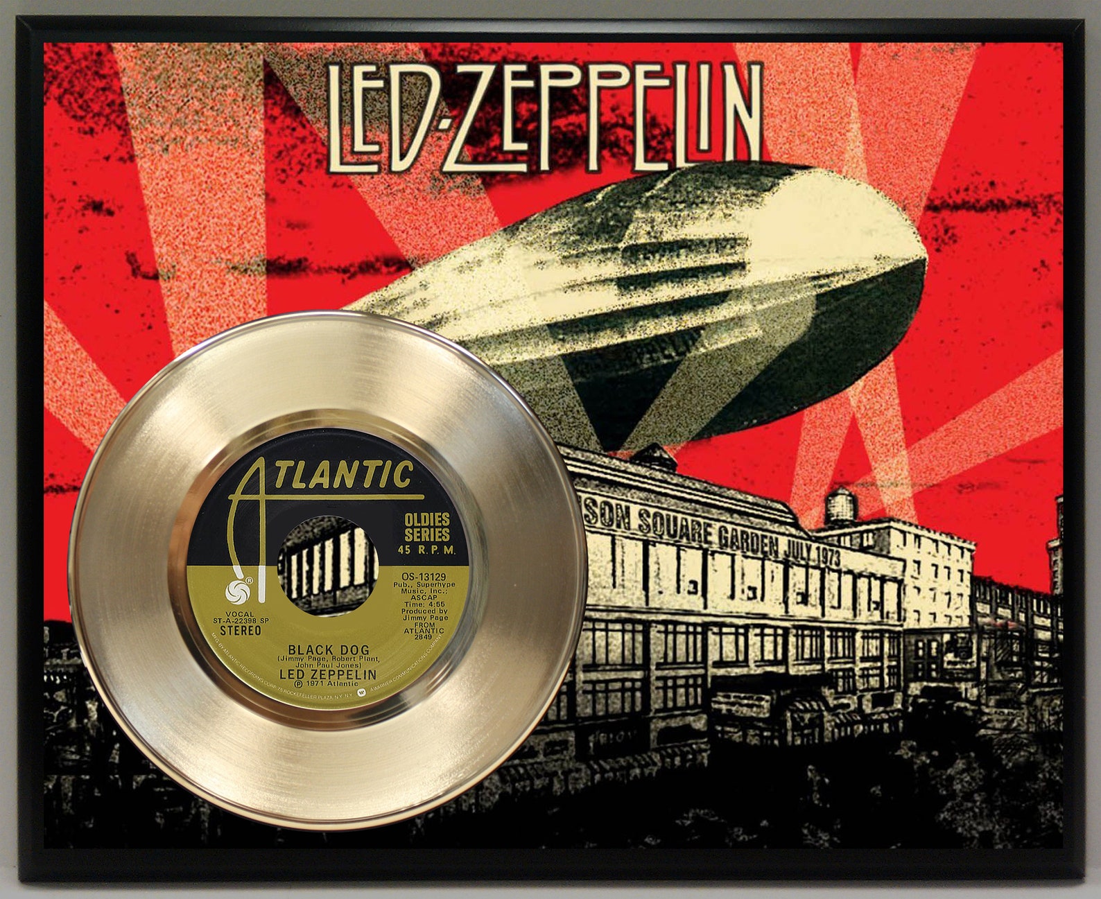 Led Zeppelin 45 Record Poster Art Music Memorabilia Display Etsy