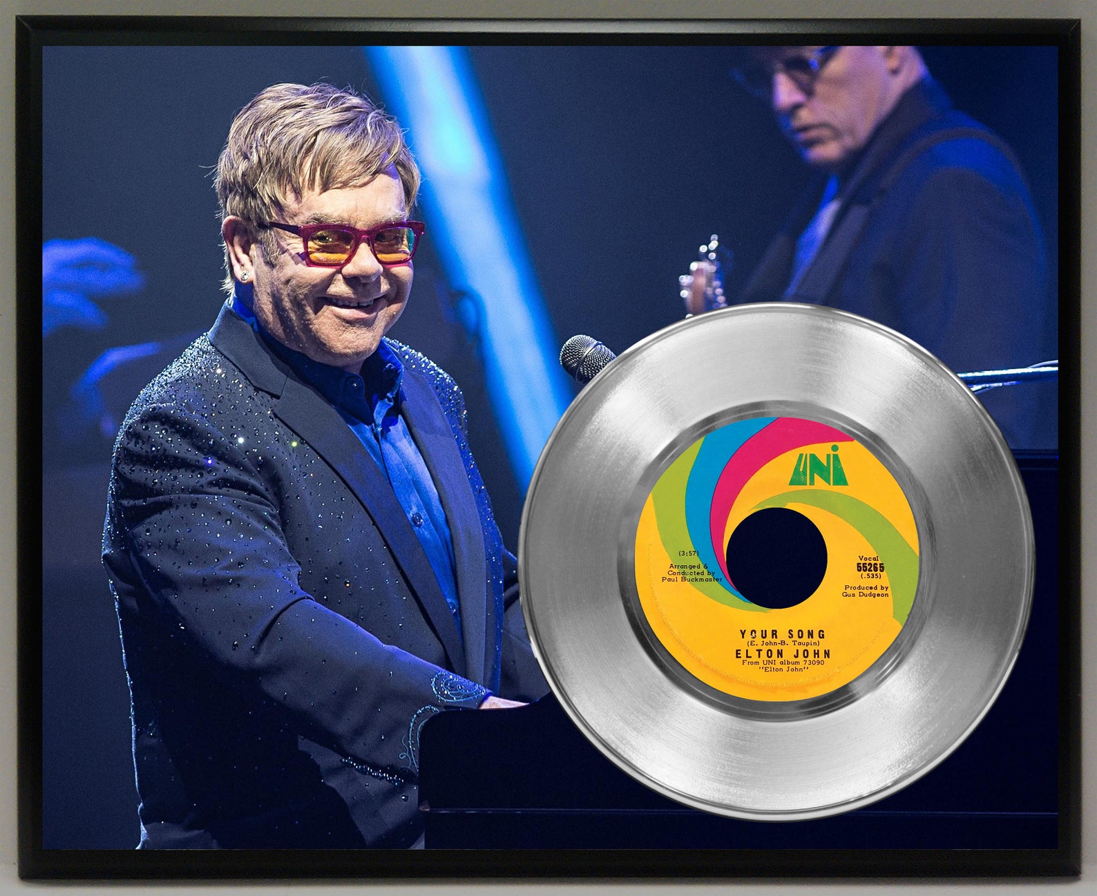 Elton John Your Song 45 Record Poster Art Music Memorabilia Etsy