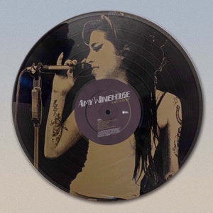 Amy Winehouse Back To Black Laser Etched Record Wall Art.