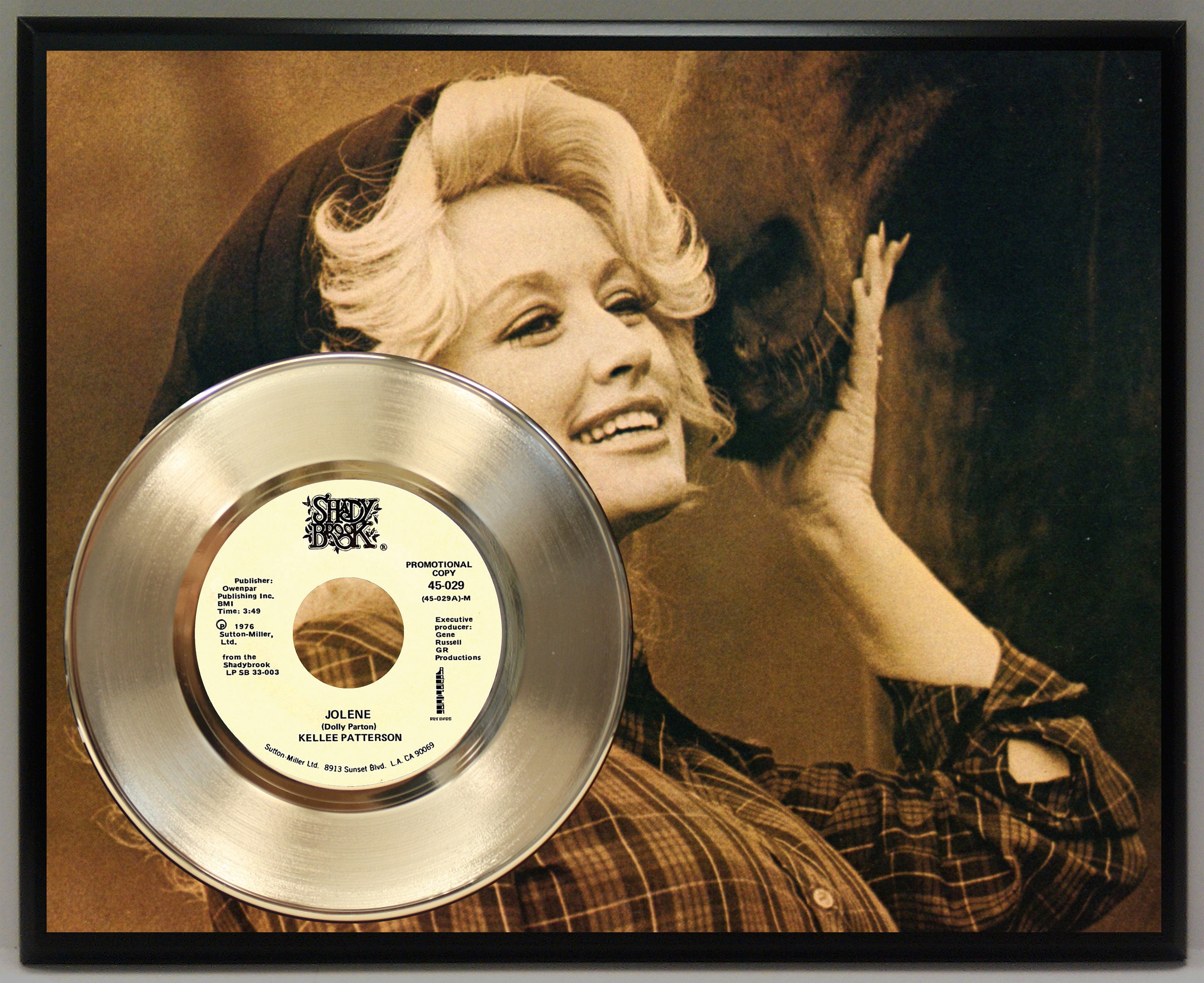 Dolly Parton 45 Record Poster Art Music Memorabilia Display Plaque Wall ...