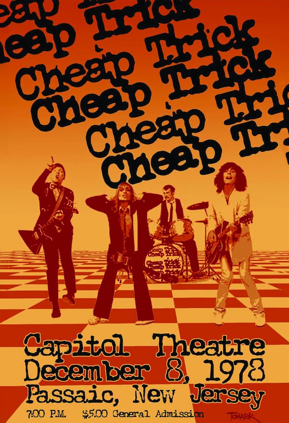 Cheap Trick Vintage Concert Poster from University of Guam, Oct 10