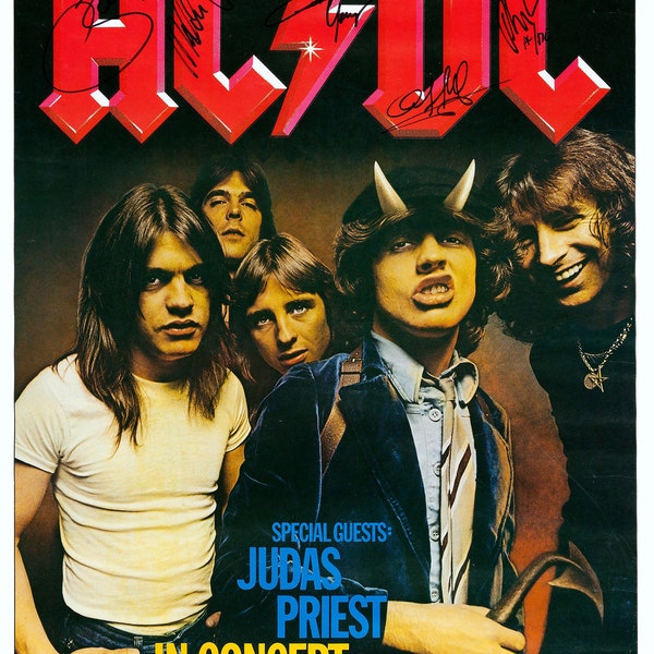 AC/DC with Judas Priest Re-Print Vintage Concert Poster