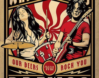 White Stripes Re-Print Vintage Concert Poster