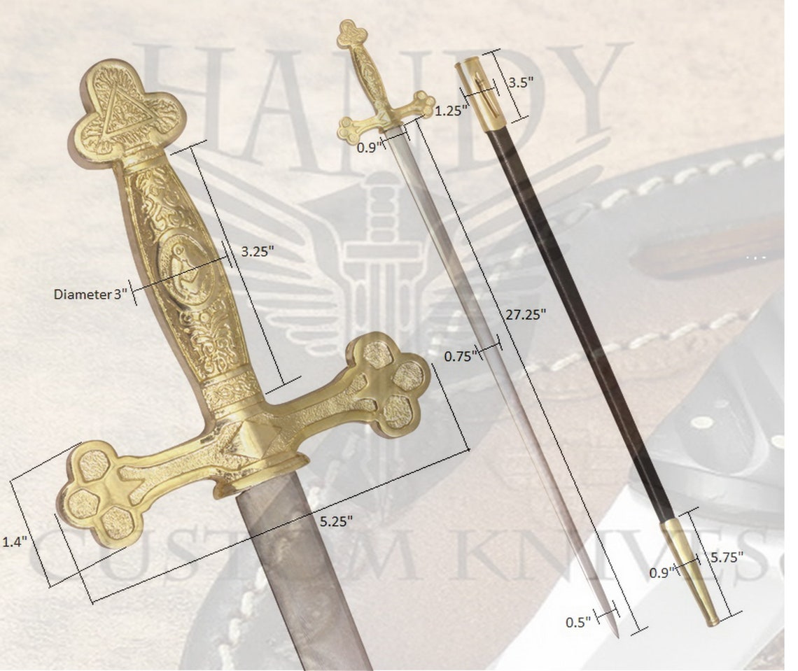 Masonic Sword Masonic Ceremonial Sword Freemason Etsy