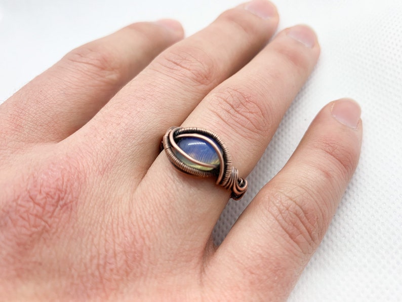 Details about Opalite Ring Any Size Custom Sized to Order Sterling Silver or Copper Boho Details about Opalite Ring Any Size Custom Sized to Order Sterling Silver or Copper Boho