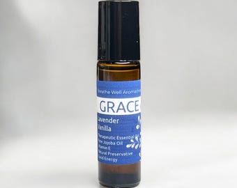 Óleo Essencial Roll-On, Perfume de Aromaterapia com Aroma de Lavanda e Baunilha, Presente Ideal para Relaxamento e Bem-Estar