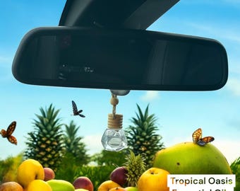 Car Diffuser Essential Oil Aromatherapy - Perfume Oil Air Freshener - Car Charm Gift for Her - Long Lasting Fragrance - Fruity Scent