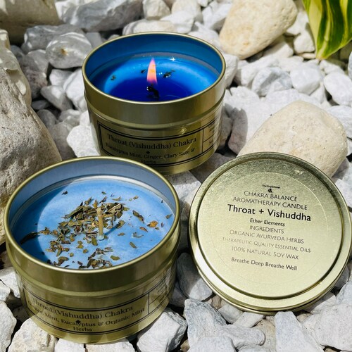Throat Chakra Candle Etsy