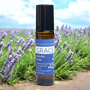 Roll On Perfume Oil - Anxiety Relief Gift - Natural Wellness - Essential Oil Roller 10ml - Lavender and Vanilla Calming Scent