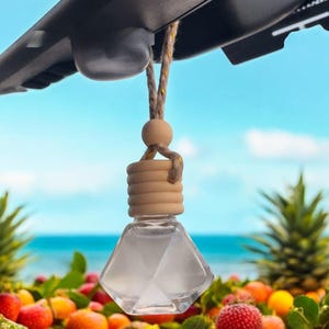 Car Diffuser - Tropical Fruit Essential Oil Blend | Summer Scent Natural Air Freshener | Aromatherapy Gift for Her | Car Freshie