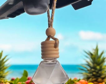 Car Diffuser - Tropical Fruit Essential Oil Blend | Summer Scent Natural Air Freshener | Aromatherapy Gift for Her | Car Freshie