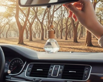 Diffuseur pour voiture, breloque pour miroir de voiture parfumée au musc bois de santal, assainisseur d'air suspendu pour décoration