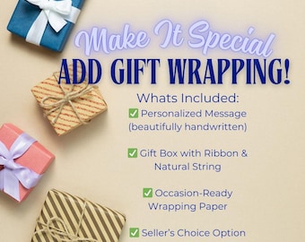 Gift Wrapping Service with Custom Card, Elegant Packaging for Birthdays, Holidays & Special Occasions