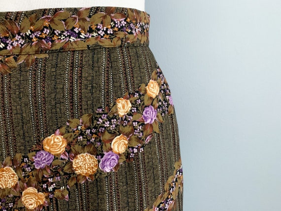 Vintage 70s Maxi Skirt - 1970s Floral Floor Lengh… - image 7