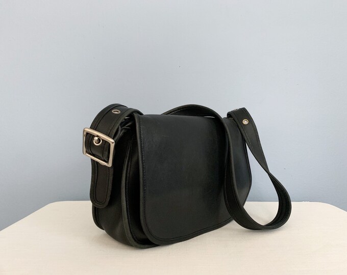 Vintage 80s Coach Patricias Legacy Black Leather Bag 1980s Shoulder ...