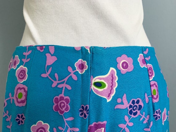 Vintage 70s Maxi Skirt - 1970s Floral Paisley Pri… - image 9