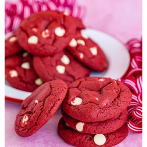 Red Velvet White Chocolate Chip Cookies