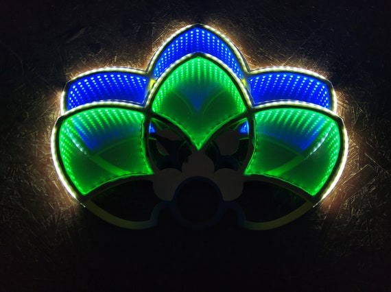 Mirror Flower LED Fans (pair)