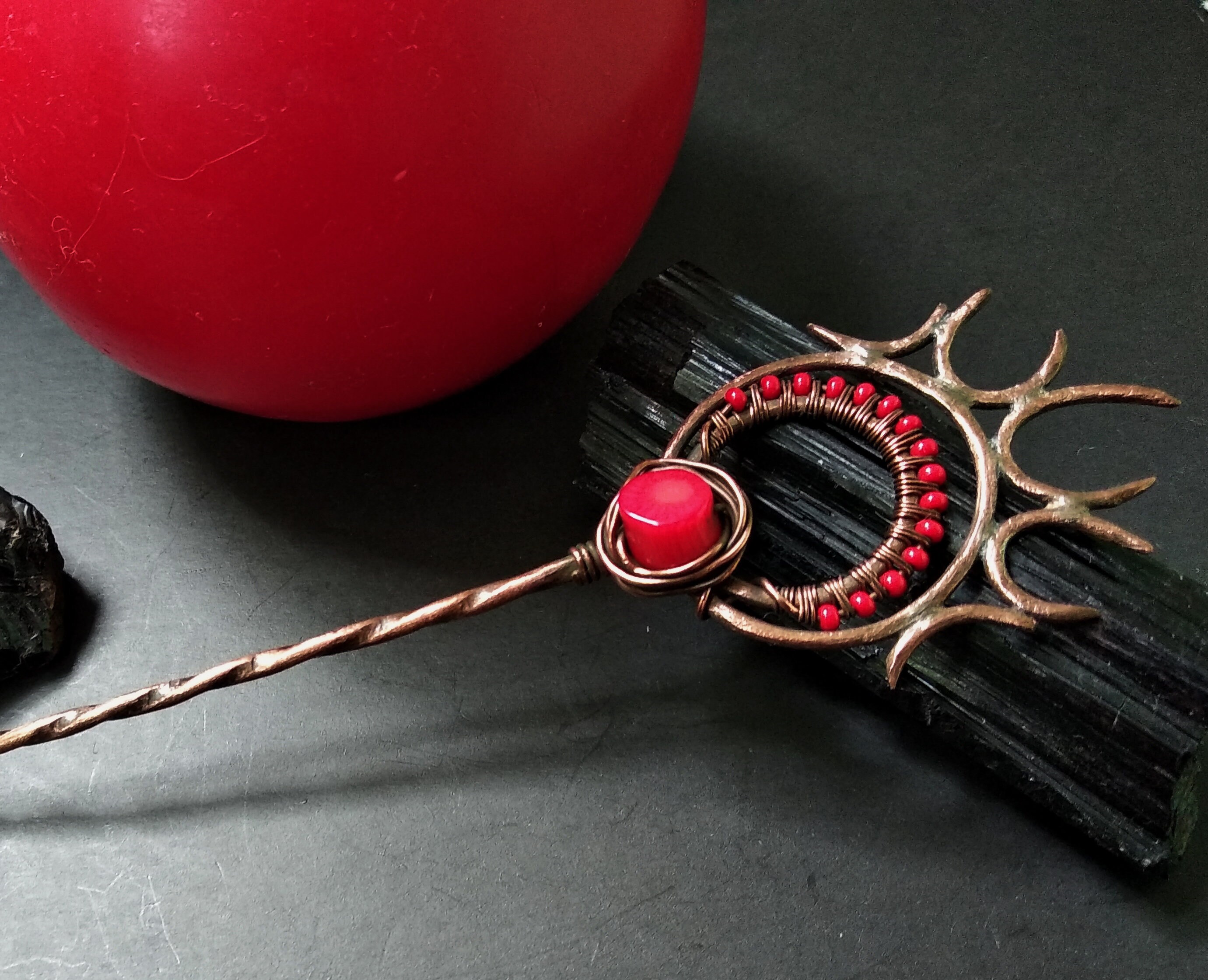 Witch's needle ritual needle copper needle altar needle Etsy