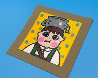 Greg the Elephant Mini Painting | Over the Garden Wall Fan Art Acrylic (4x4")